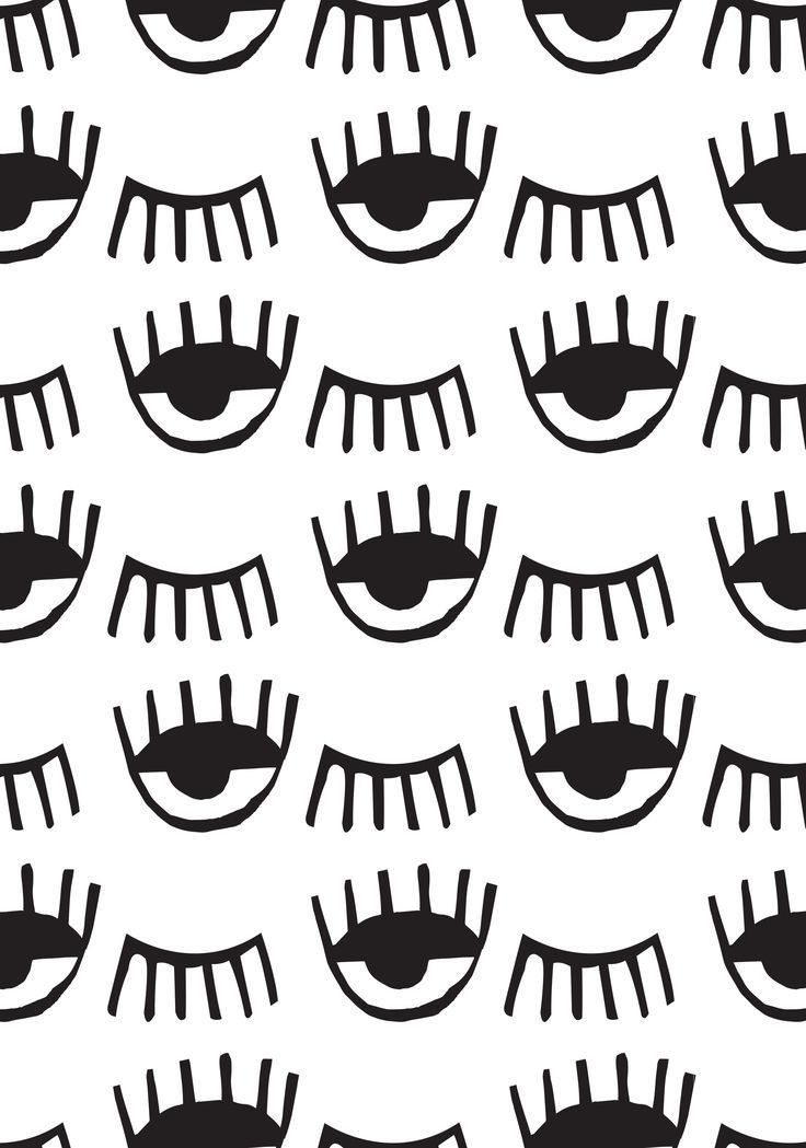 an iphone screen with black and white images on it, showing the eye lashes pattern