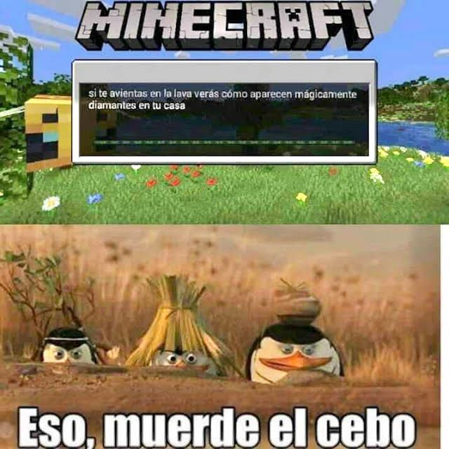 an image of two cartoon characters in front of a computer screen that says minecraft