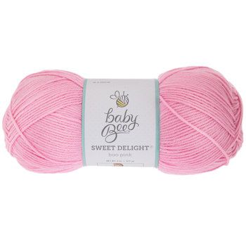 a pink ball of yarn with the words baby beece on it and a white background