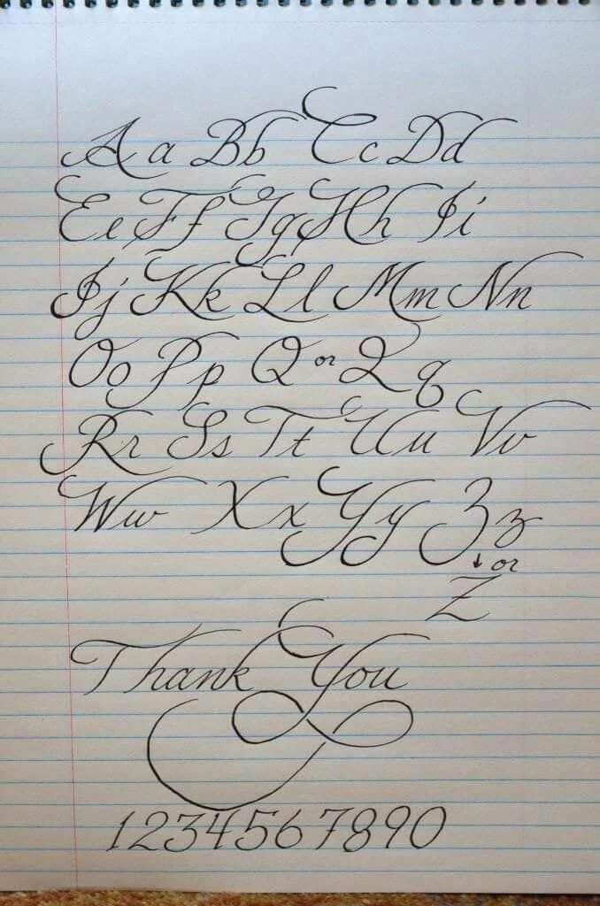 a notepad with writing on it and the words thank you written in cursive ink