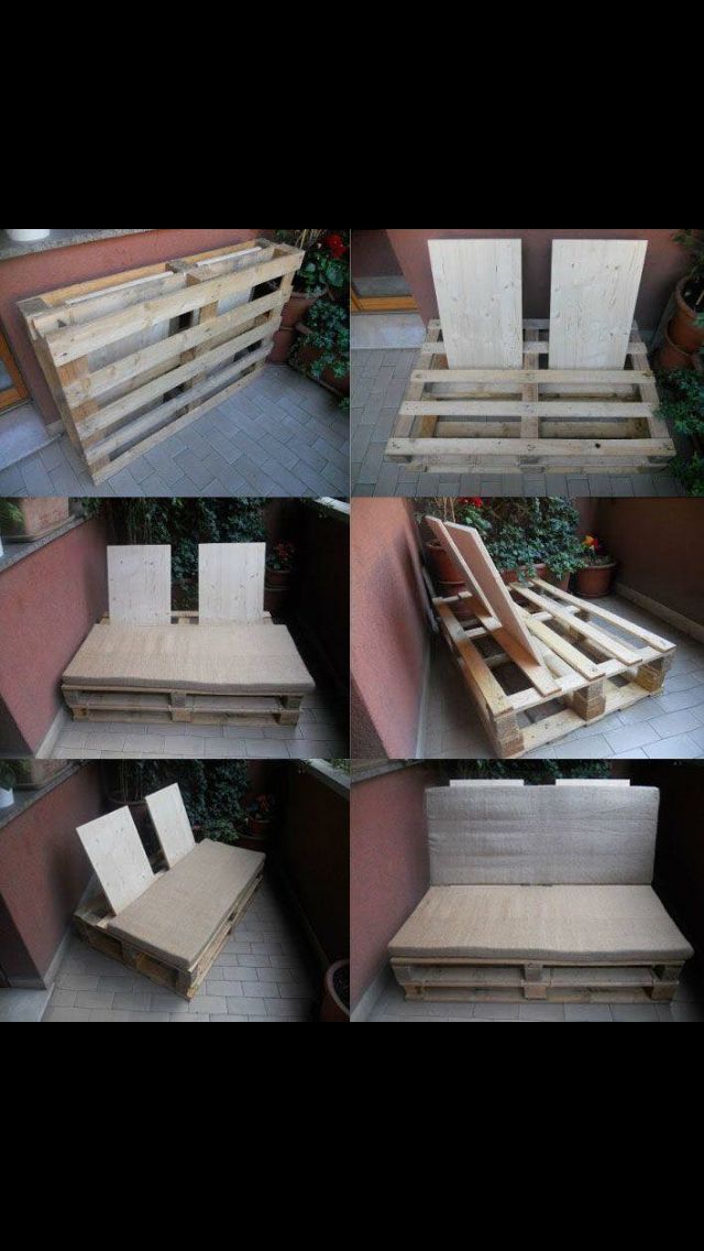 several pictures of different types of wooden pallets