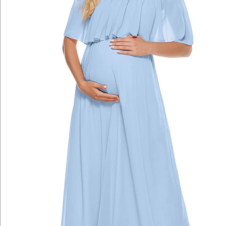 Nwt Blue Off The Shoulder Maternity Dress. Purchased On Amazon Light Blue Summer Maternity Dress, Powder Blue Maternity Dress, Blue Fitted Maxi Maternity Dress, White Long Dress Summer, Black Halter Maxi Dress, Blue V-neck Maternity Dress, Blue Floor-length Maternity Dress, Indigo Dress, Lane Bryant Dresses