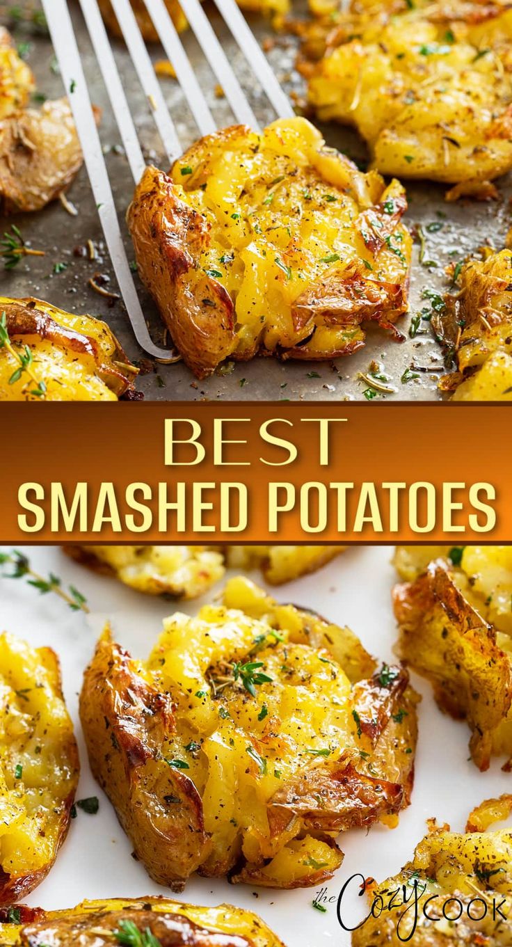 the best smashed potatoes with cheese and herbs