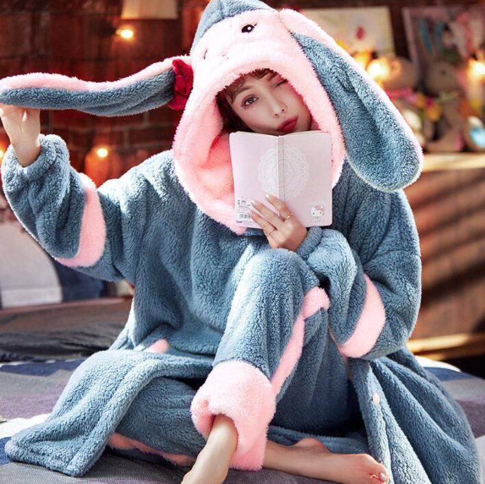 Cute Long Sleeves, Long Teddy Coat, Red Parka, Winter Flannel, Bunny Hoodie, Easter Bunny Plush, Cute Sleepwear, Hooded Flannel, Angled Bob