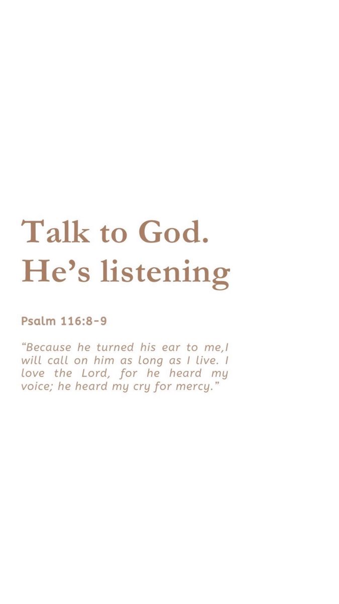 a book cover with the words talk to god he's listening