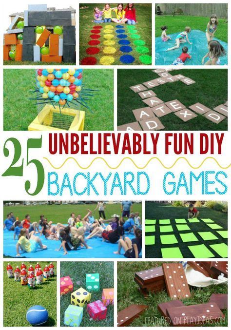 25 unbelevably fun diy backyard games for kids to play in the yard