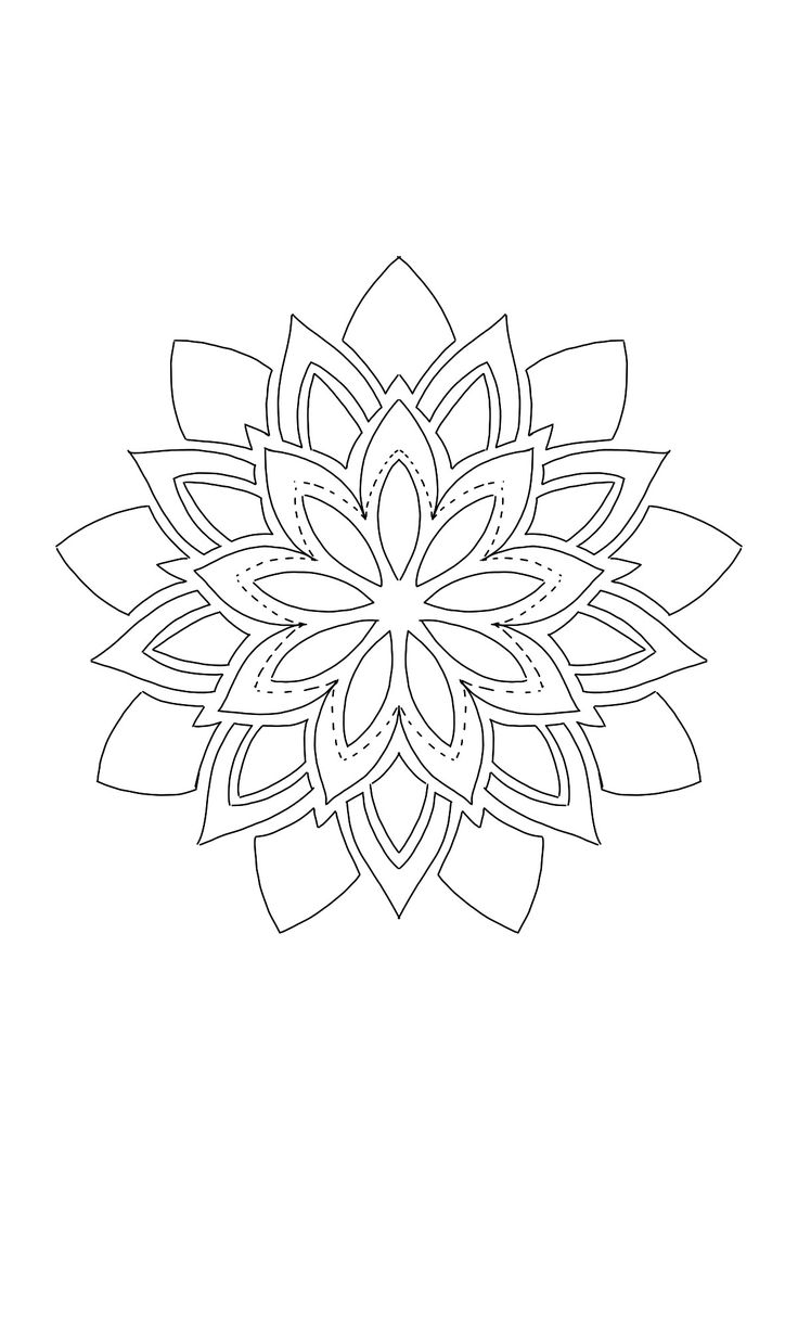 a black and white drawing of a flower