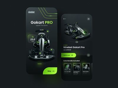 an app for go kart pro with the image of a car