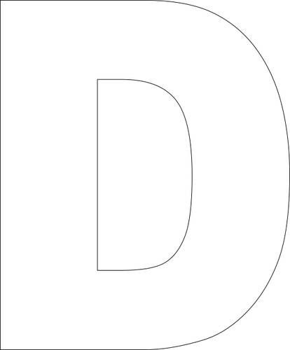 the letter d is made up of black and white lines