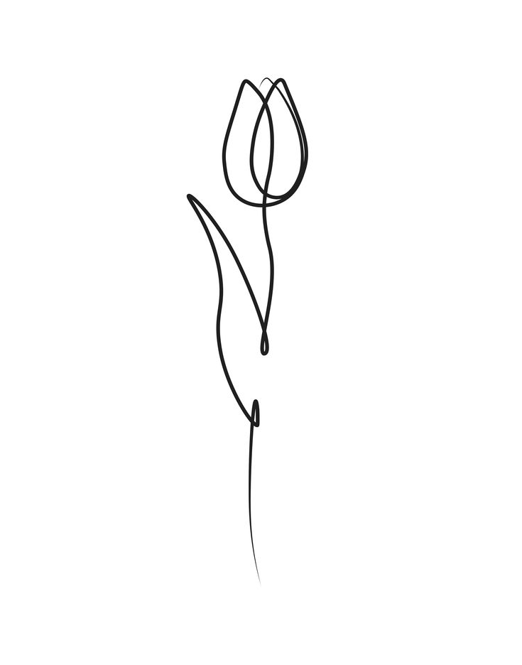 a black and white drawing of a single flower on a white background with the word love written below it