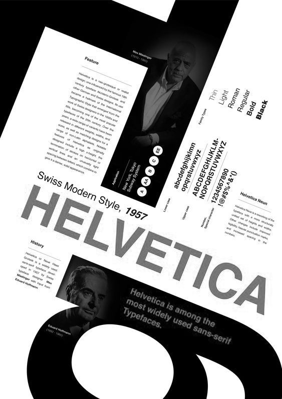 an advertisement for the movie helvetica, which is written in red and black