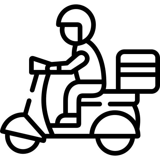 a person on a motor scooter