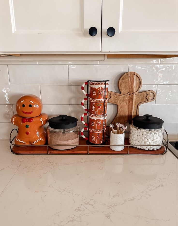 the kitchen counter is clean and ready to be used as a spice rack for spices