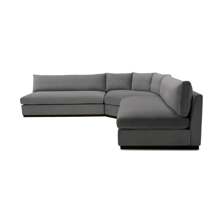 The perfect way to elongate your lounging experience, the Holt Modular Wedge Armless Corner Sectional gives you and your family plenty of room to sprawl out together in curved, modern Nordic style. Gray Holt Mid Century Modern Modular Wedge Armless Corner Sectional - Royale Ash - Mocha White Mid Century Modern, Corner Sectional Sofa, Armless Loveseat, Armless Sofa, Corner Sectional, Nordic Style, Room Sofa, Mochi, Sectional Sofa