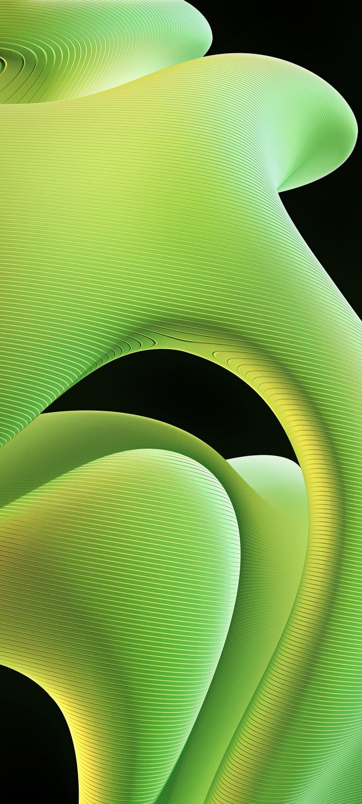 an abstract green and yellow background with wavy lines on the bottom half of the image