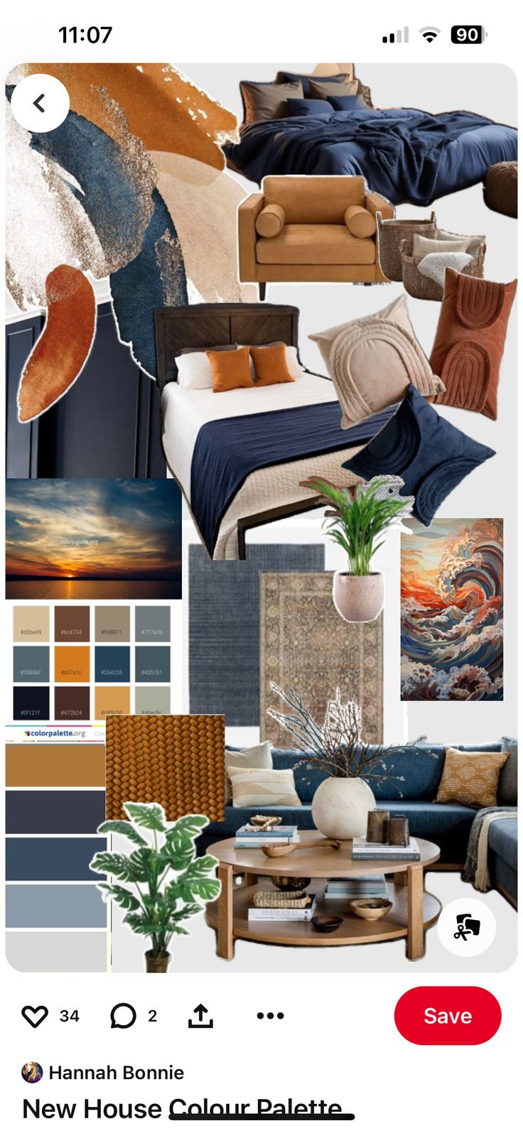 a collage of different colors and furniture