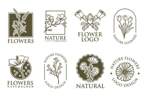 flower shop logos and emblems