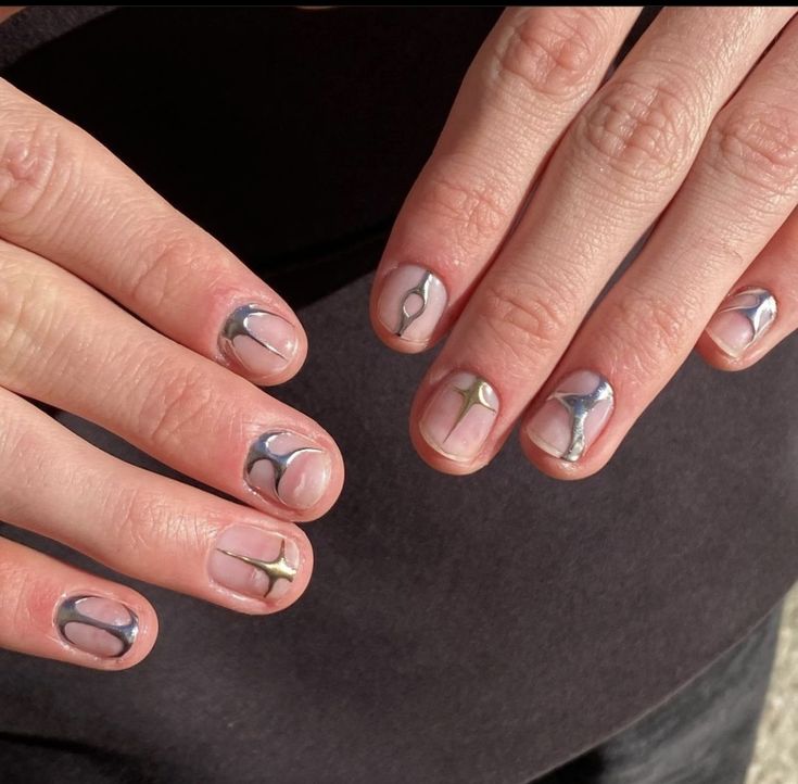 Chrome Nails Men, Men’s Simple Nail Design, Guys Nail Designs, Cloud Gif, Men Manicure, Men Nail, Mens Manicure, Chrome Nail Designs, Men Nail Polish