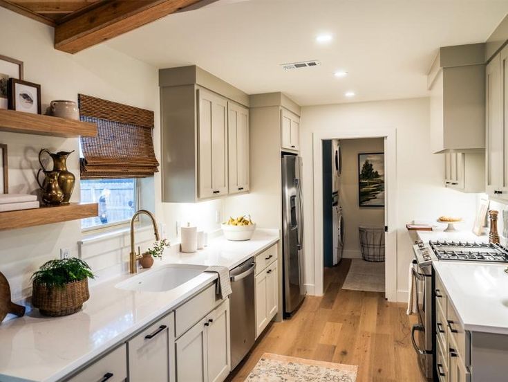 the kitchen is clean and ready for us to use in its new owner's home