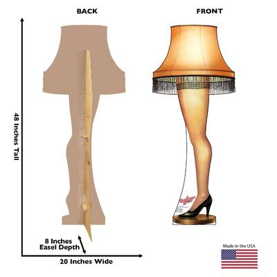 Life-size cardboard standup of leg lamp - a christmas story. This standup is printed on cardboard, and comes with an easel that can easily be assembled for parties, photo opportunities etc. Advanced Graphics | Advanced Graphics Leg Lamp - A Christmas Story Cardboard Stand-Up 48.0 H x 20.0 W x 10.0 D in Matte Finish | 4' H X 1' 8" W X 10" D | Wayfair The Christmas Story Decorations, A Christmas Story Party, Christmas Orderments, Christmas Story Lamp, Christmas Cubicle, Cardboard Stand, Christmas Story Leg Lamp, Christmas Story Movie, Cardboard Standup