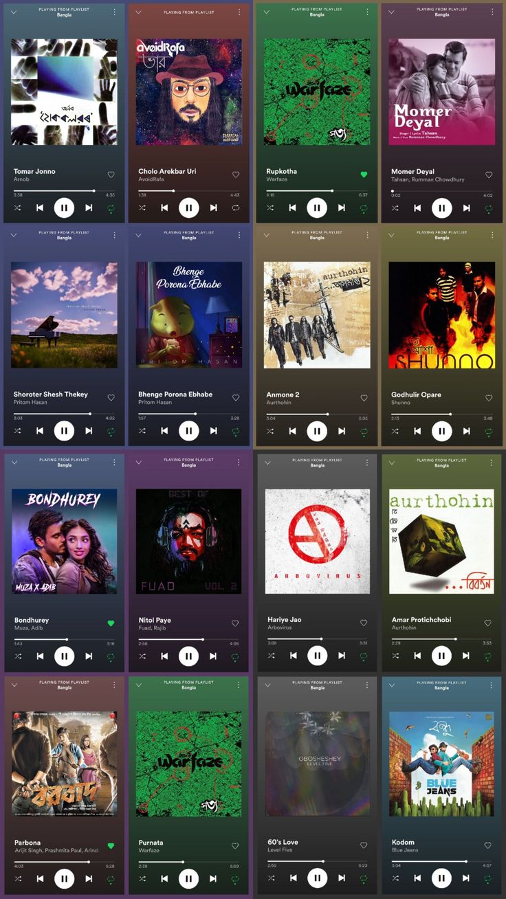 an image of various music player screenshots in different colors and sizes, with the title