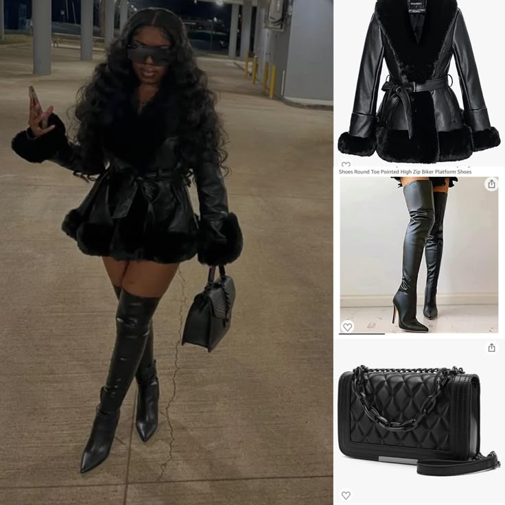 Rich Girl Birthday Outfit, Baddie Birthday Outfit Winter Dresses, Cute Birthday Outfits Black Women Winter Classy, Black Winter Birthday Outfit, All Black Birthday Outfit Classy, Black Women Outfit Ideas Winter, All Black Outfit For Birthday Dinner, 21 Birthday Outfit Ideas Winter, Brown Club Outfits For Black Women