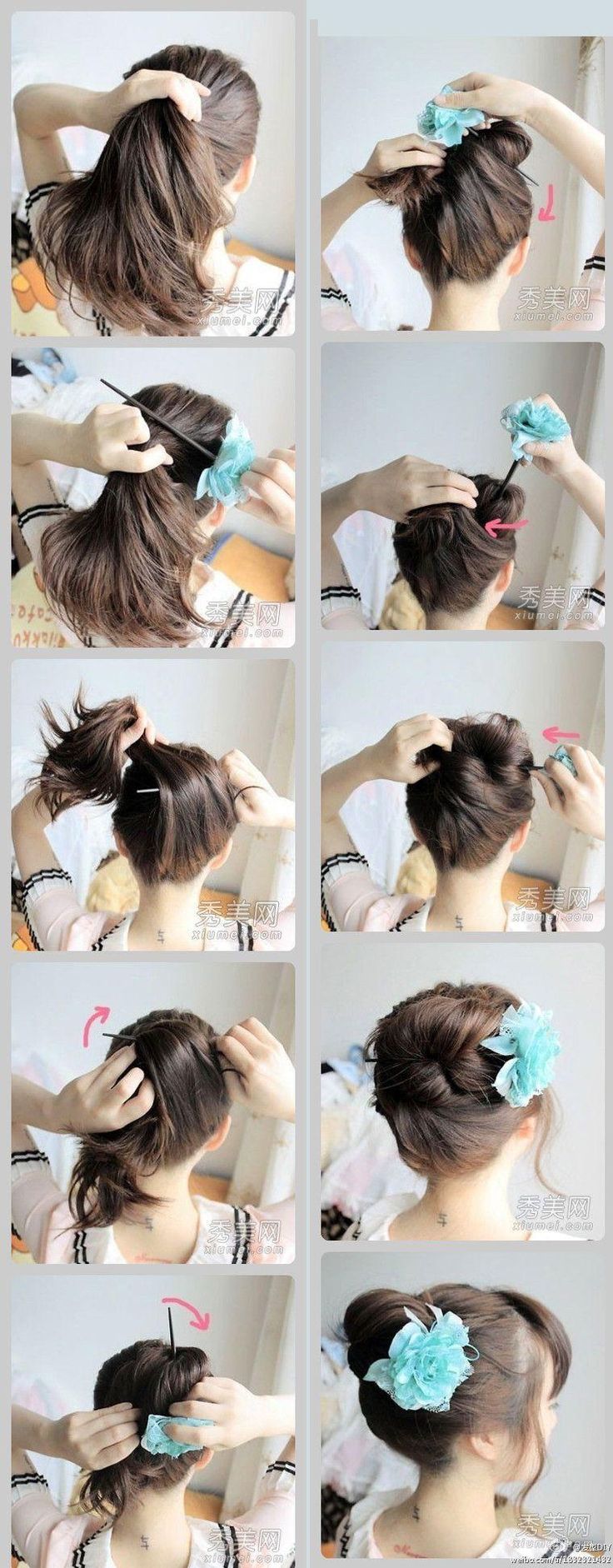 Waitress Hairstyles, Hair Diy, Tutorials Diy, Hairstyle Tutorial, Hair Tutorials, Diy Hair, Hair Art, Messy Hairstyles, Hair Dos