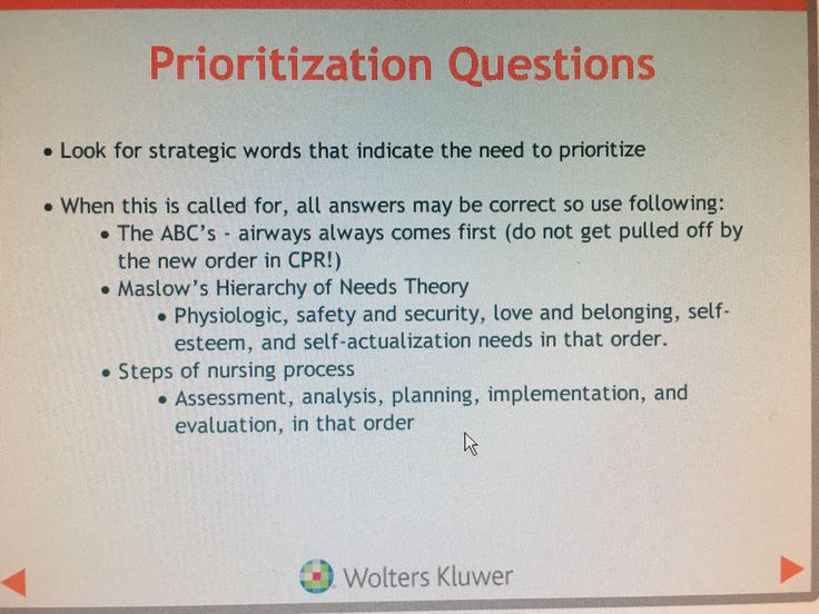 a computer screen with an explanation about prioritization questions on the front and back