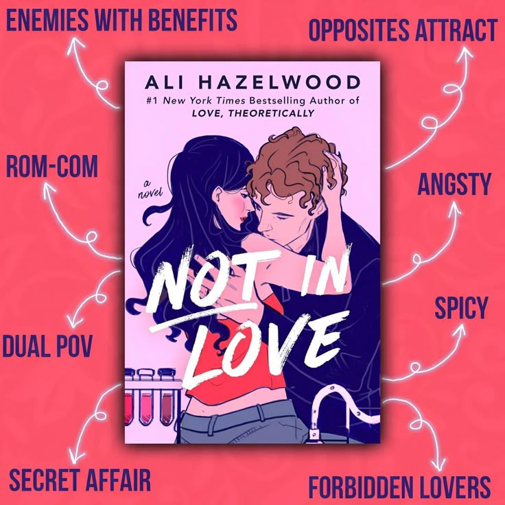 a poster with the words not in love on it and an image of two people kissing each other