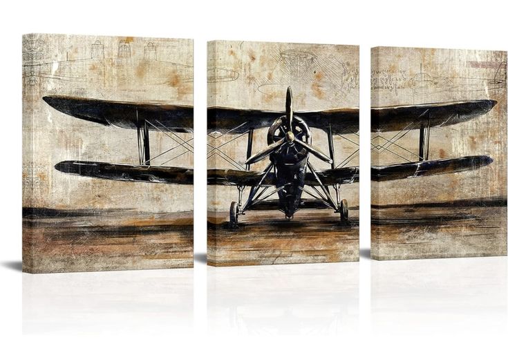 Vintage airplane wall art. boys room wall art. Nursery decor Boys Vintage Airplane Prints, Picture For Wall, Airplane Wall Art, Vintage Airplane, Airplane Art, Hotel Bedroom, Amazon Business, Vintage Airplanes, Office Hotel