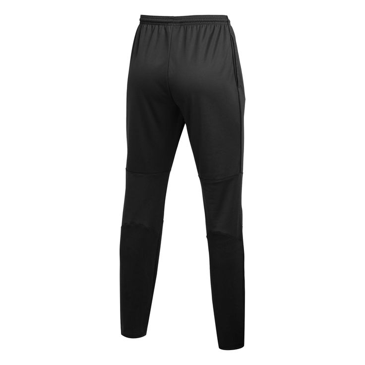 The Nike Women's Dri-Fit Pants are made of soft, sweat-wicking fabric so you can stay dry and comfortable during training. Stretchy fabric over the calves makes it easy to change when it's time to get in the game. Product Details: Dri-FIT technology helps keep you dry and comfortable. Stretchy panels on the calves let you change quickly with cleats. Elastic waistband and hidden drawcord give you the perfect fit. Standard fit for a relaxed, easy feel Side pockets Body: 100% polyester. Rib: 97% po Fit Pants, Pants Black, Stretchy Fabric, Workout Pants, The Game, Dri Fit, Black Pants, Nike Women, Perfect Fit