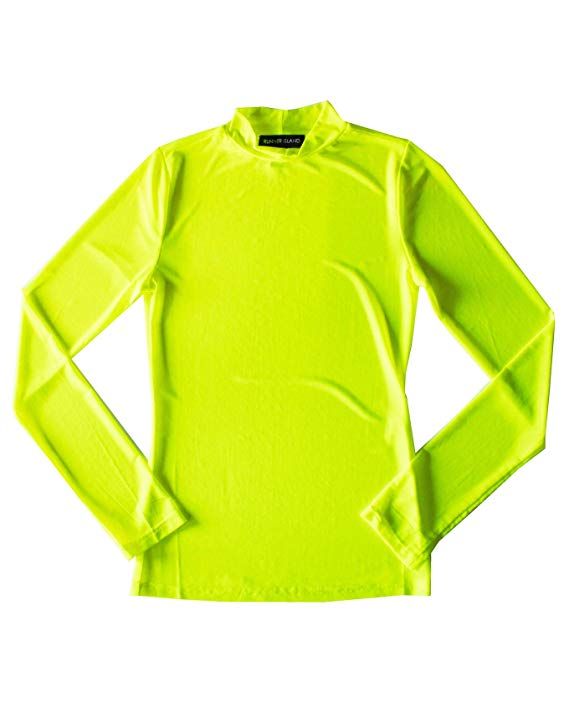 Runner Island Womens Neon Yellow Mesh Workout Top Long Sleeve Mock Turtleneck Sexy Gym Swim Coverup at Amazon Women’s Clothing store Mesh Workout Top, Pink Mesh Top, Swimsuit Workout, Long Sleeve Workout Top, Athletic Swimwear, Wednesday Motivation, Long Sleeve Workout, Mesh Long Sleeve, Running Clothes