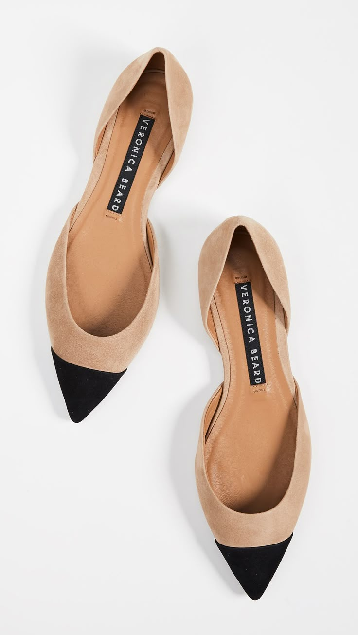 leonie-dorsay-cap-toe-flats-pointed-toe-camel-black Wedding Shoes Ideas, Mens Shoes Casual, Bohemian Style Gown, Summer Wedding Shoes, Types Of Gowns, Beautiful Wedding Shoes, Perfect Wedding Shoes, Shoes Ideas, Mens Shoes Casual Sneakers