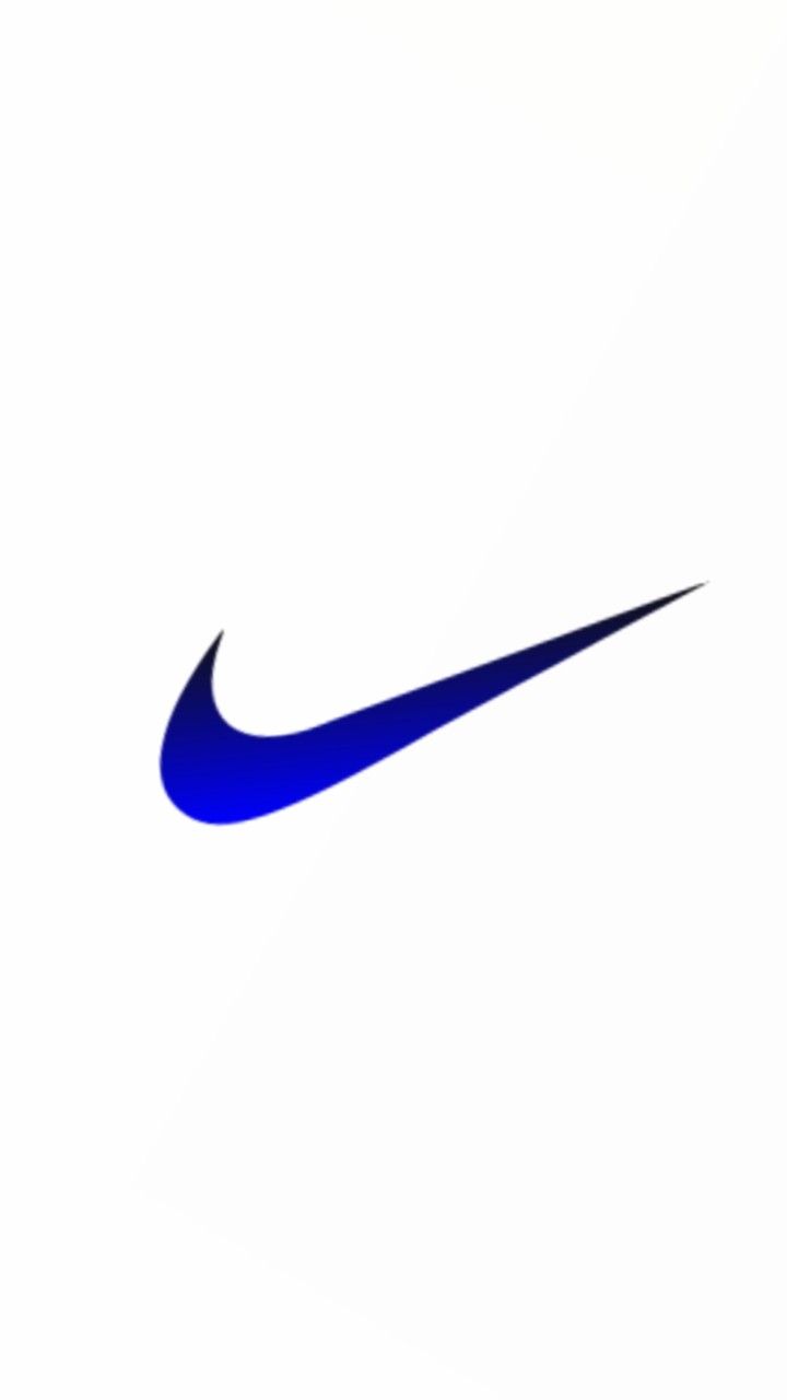 the nike logo is blue and black on a white background with no image to describe