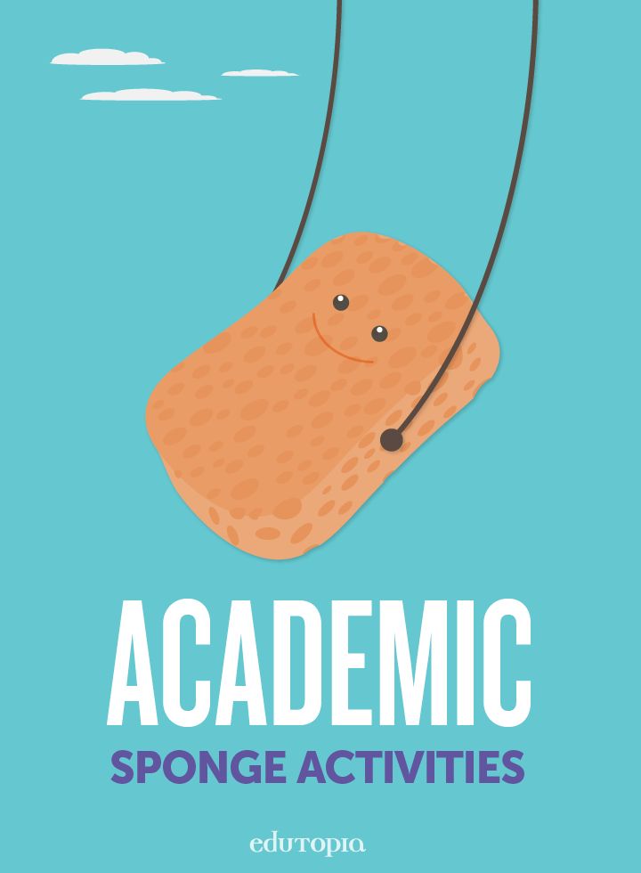 a poster with the words'academic sponge activities '