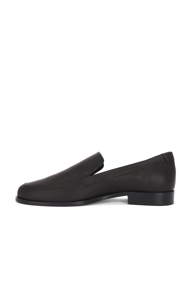 Leather upper and sole.  Made in Italy.  Slip-on styling.  Leather lining.  .  .  .  Approx 25mm/ 1 inch heel.  .  .  .  .  .  .  .  . Jenni Kayne, 1 Inch, Leather Upper, In Italy, Loafers, Slip On, Italy, Heels, Leather