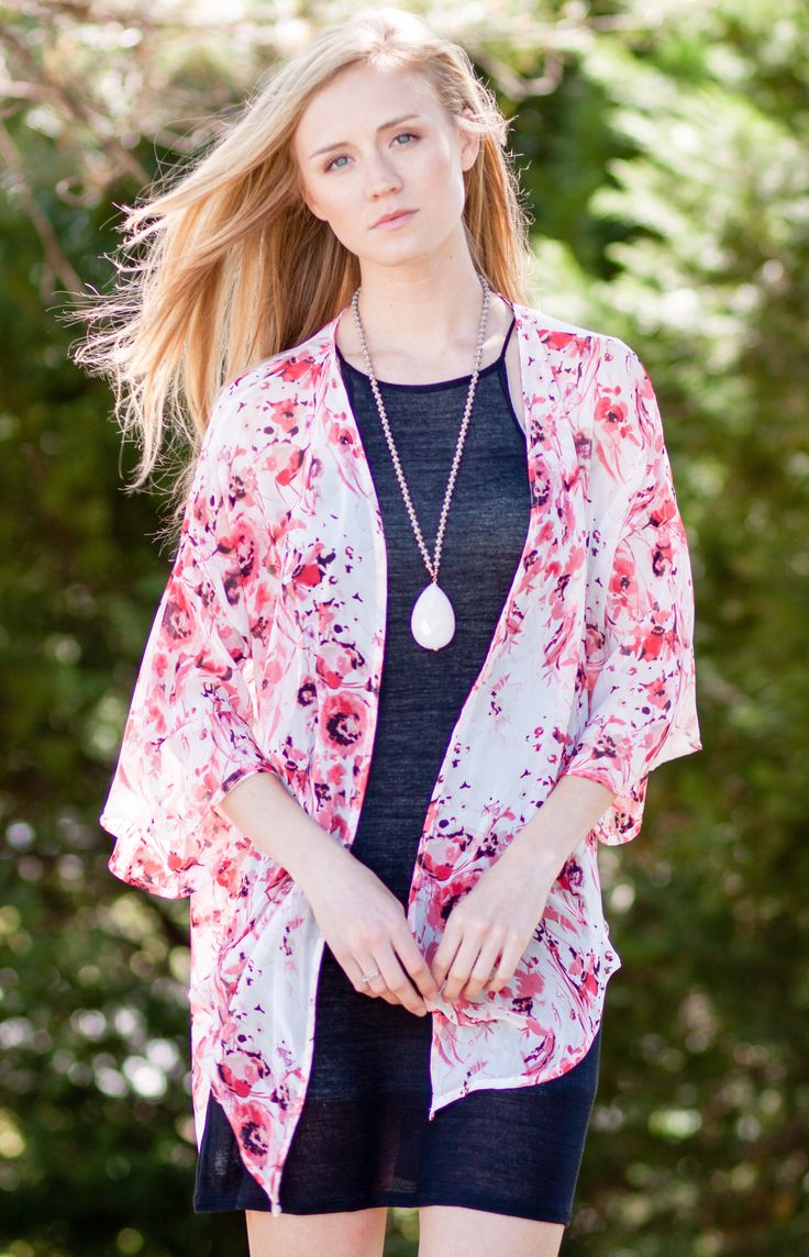 Cherry Blossom Kimono- $36.50 Cherry Blossom Kimono, Cherry Blossom, Kimono Top, Latest Fashion, Blossom, Cherry, Rompers, Dresses