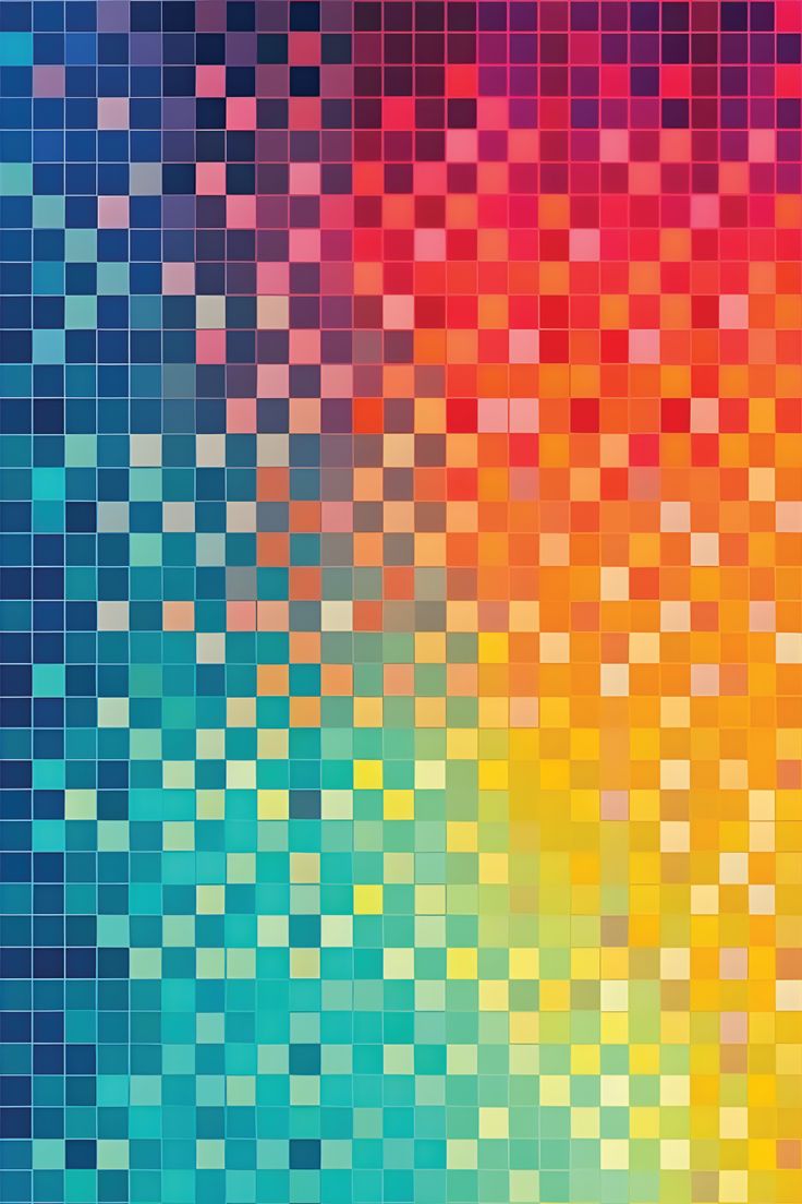 Rainbow Pixelart Colorful Checker Pattern in 2023 | Pixel color, Pixel ...