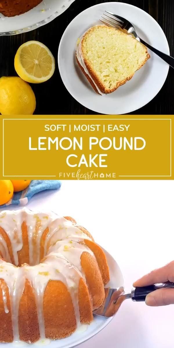 the lemon pound cake is ready to be eaten