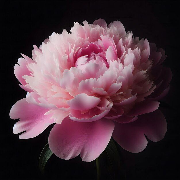 a large pink flower on a black background