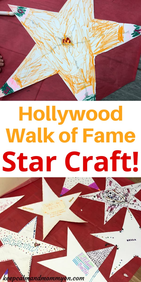 the hollywood walk of fame star craft is made with construction paper and crayons