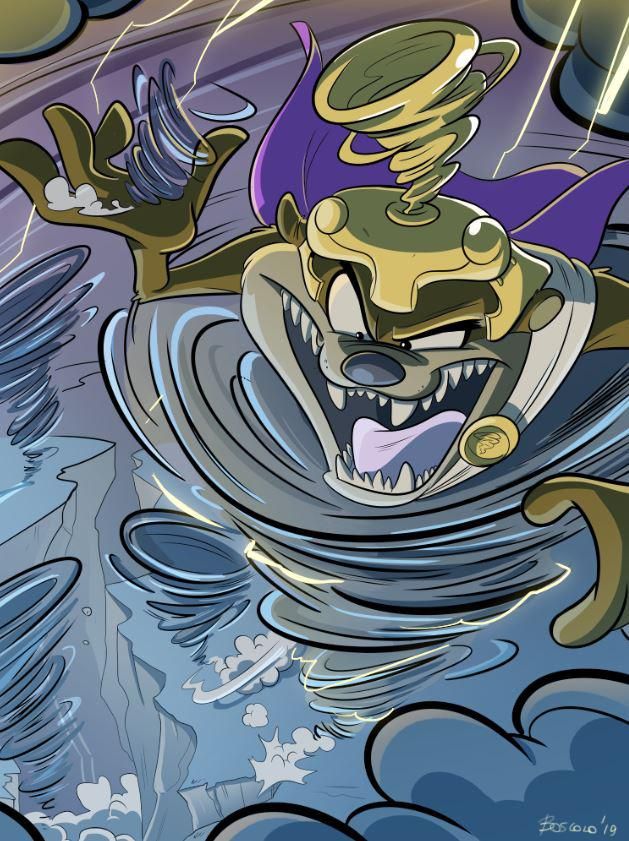 an image of a cartoon character in the water with his mouth open and teeth out