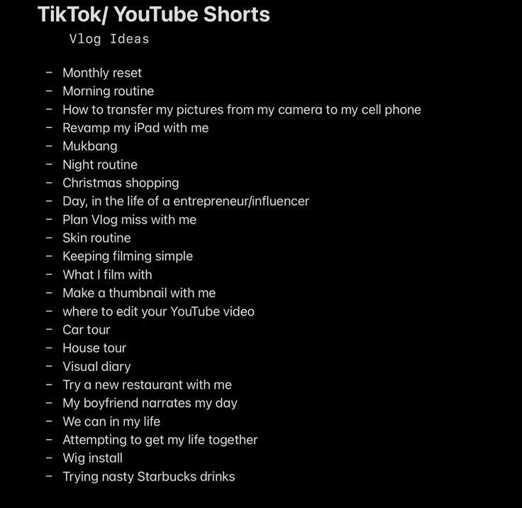 a black background with text that reads tik tok / youtube videos shorties