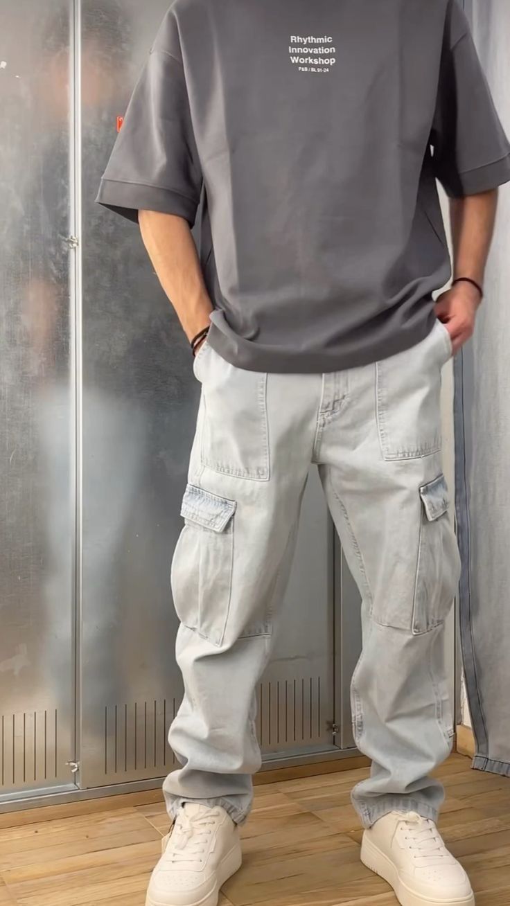 Urban ￼ ￼ ￼ ￼ ￼ ￼ ￼ Urban Fits Men, Outfit Ideas For Men Casual, Athletic Outfits Men, Men's Urban Style, Cargo Pants Outfit Men, Urban Clothes, Guys Fashion Casual, Cargo Outfit, Pants For Boys