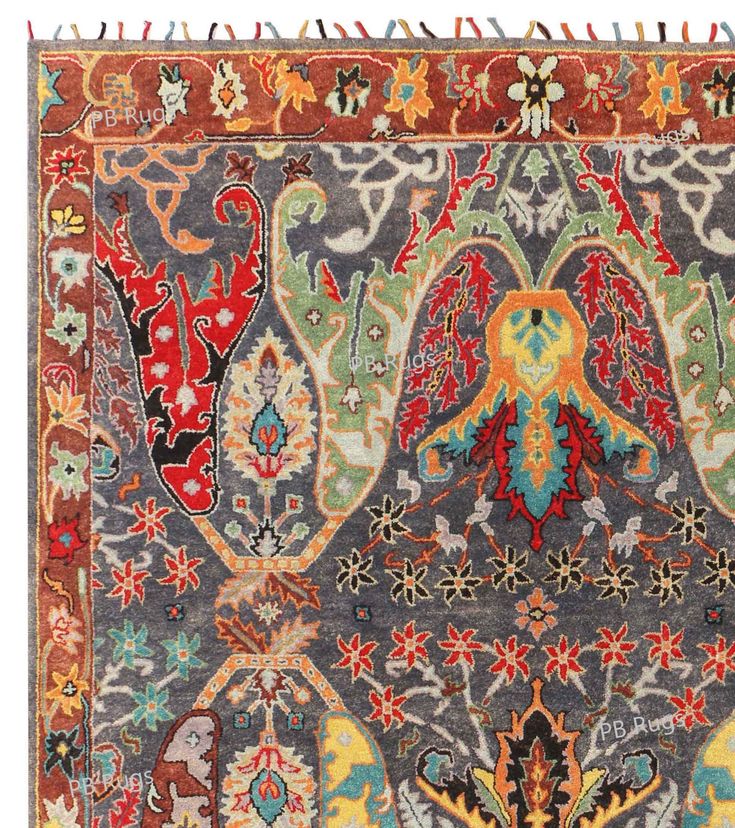 New William Morris Old Ikat Elegant Design Black Handmade - Etsy William Morris Interior Cottage, Old World Eclectic Decor, William Morris Interior, Eclectic Decor Bedroom, Diy Dining Room Table, Eclectic Area Rug, Floral Carpet, Vibrant Rugs, William Morris Designs