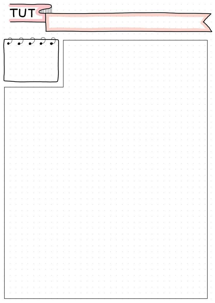 a blank notepad with the words tut on it and an arrow pointing up