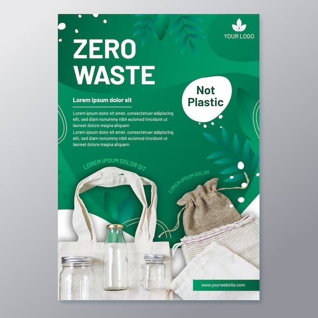 a brochure for zero waste is shown