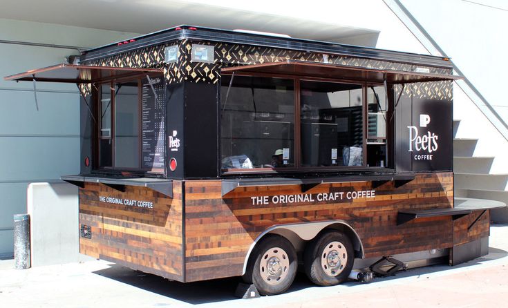 a food truck parked in front of a building