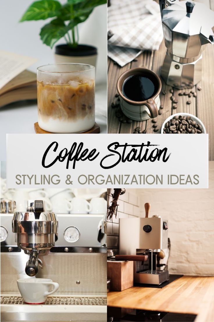 coffee station styling and organization ideas