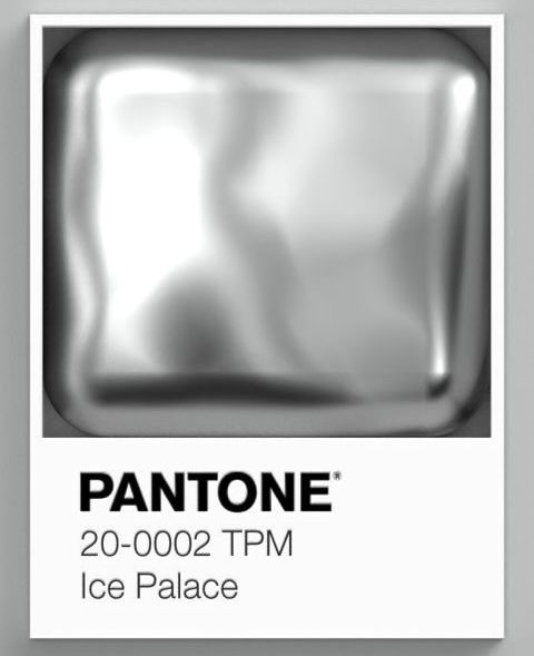 the pantone ice palace logo is shown in black and white on a gray background